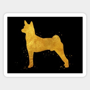 Basenji dog golden art Magnet